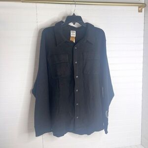 NWT Pink Victoria's Secret Black Button Front Shirt Large